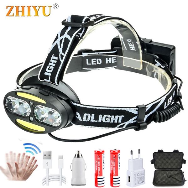 headlamps high power 4 t6 2 cob led for camping fishing sensor headlights usb rechargeable 18650 head 7 modes lamps
headlamps high power 4 t6 2 cob led for camping fishing sensor headlights usb rechargeable 18650 head 7 modes lamps