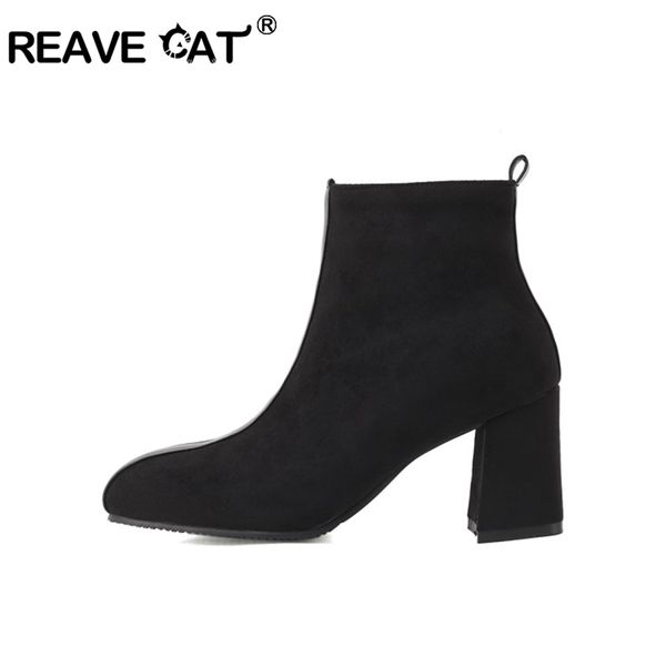 reave cat autumn mid-calf boots round toe 7cm square heels flock zipper solid big size 33-46 green beige black casual date s1993
reave cat autumn mid-calf boots round toe 7cm square heels flock zipper solid big size 33-46 green beige black casual date s1993