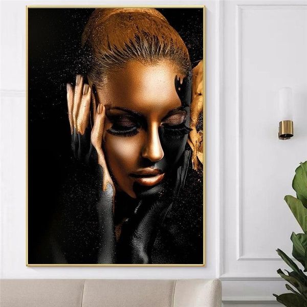 black gold nude art african woman wall art canvas painting fashion poster and prints scandinavian wall picture for living room decor
black gold nude art african woman wall art canvas painting fashion poster and prints scandinavian wall picture for living room decor