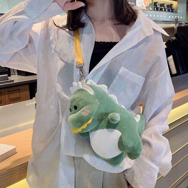 2019 personalized innovation plush women's shoulder fashion little dinosaur shoulder bag all-match fashion girl's diagonal bag, White
2019 personalized innovation plush women's shoulder fashion little dinosaur shoulder bag all-match fashion girl's diagonal bag, White