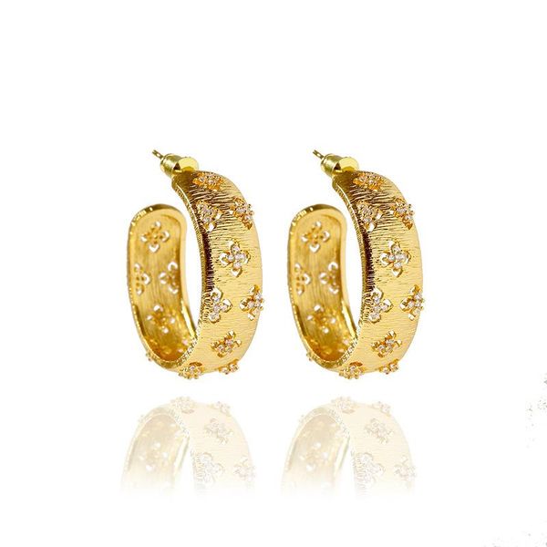 queen lotus 2020 new fashion 2020 new brushed surface hollow four leaf flower small diamond earrings vintage gold earring circle shape, Silver
queen lotus 2020 new fashion 2020 new brushed surface hollow four leaf flower small diamond earrings vintage gold earring circle shape, Silver