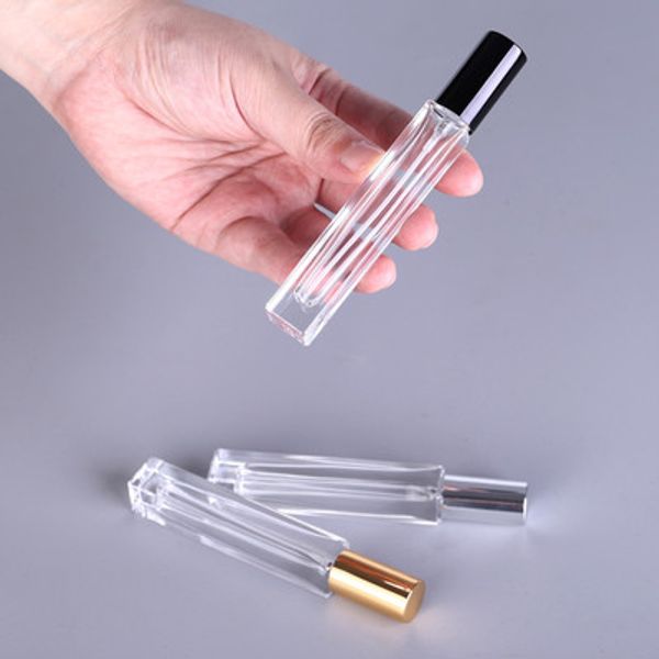 10pcs/lot 10ml clear mini sample refillable perfume spray glass atomizer bottle with black golden silver lid
10pcs/lot 10ml clear mini sample refillable perfume spray glass atomizer bottle with black golden silver lid