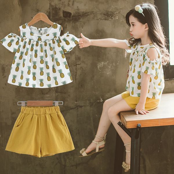 girls summer suit new style fashionable net red childrens clothing short-sleeved summer two-piece set year-old fashion, White
girls summer suit new style fashionable net red childrens clothing short-sleeved summer two-piece set year-old fashion, White