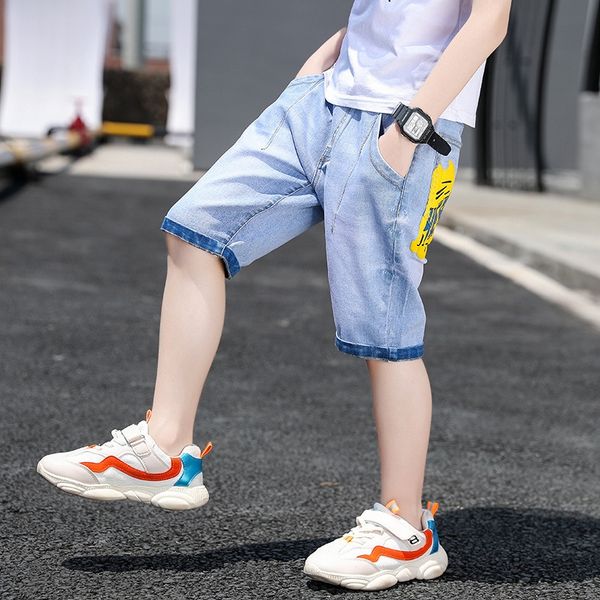 men's 2020 new medium and large children's denim printed five-point pants comfortable jeans and jeans casual thin medium pants, Blue
men's 2020 new medium and large children's denim printed five-point pants comfortable jeans and jeans casual thin medium pants, Blue