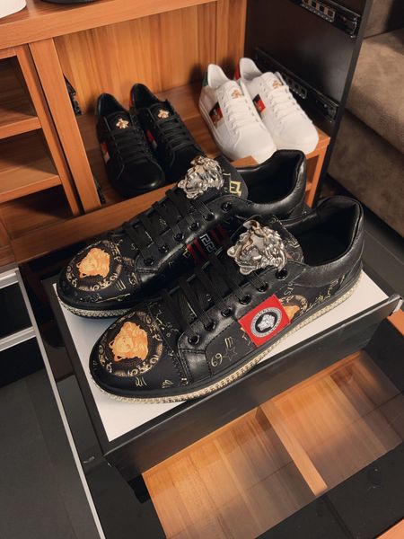 2020f limited edition leather colorblock men's casual comfortable sneakers, fashionable wild lace-up outdoor tide shoes, size: 38-451, Black
2020f limited edition leather colorblock men's casual comfortable sneakers, fashionable wild lace-up outdoor tide shoes, size: 38-451, Black