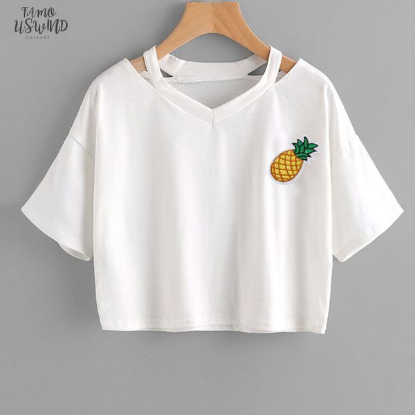 style pineapple print tees short sleeve t shirt women t shirt summer cotton petal sleeve t shirt women causal shirts, White
style pineapple print tees short sleeve t shirt women t shirt summer cotton petal sleeve t shirt women causal shirts, White