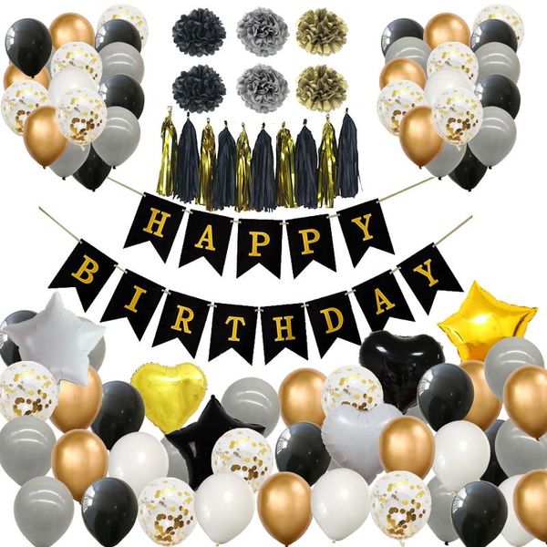 party decoration black gold happy birthday decorations confetti balloons air baby shower supplies
party decoration black gold happy birthday decorations confetti balloons air baby shower supplies