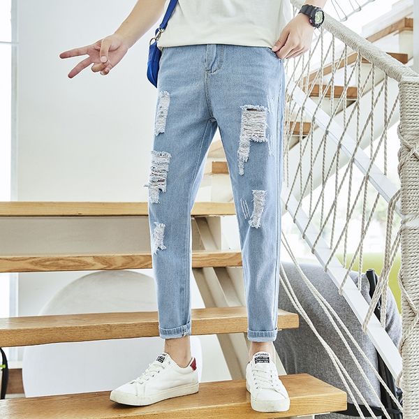 0xclg джинсов мужского рыхлый модный корейского стиля случайных штаны jeansjeans и jeansloose тонкого модного бренда светло-синее отверстие, Blue
0xclg джинсов мужского рыхлый модный корейского стиля случайных штаны jeansjeans и jeansloose тонкого модного бренда светло-синее отверстие, Blue