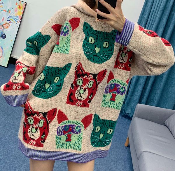europe station 2019 new women's cat hooded knitted dress autumn and winter loose thin sweater wool dress
europe station 2019 new women's cat hooded knitted dress autumn and winter loose thin sweater wool dress
