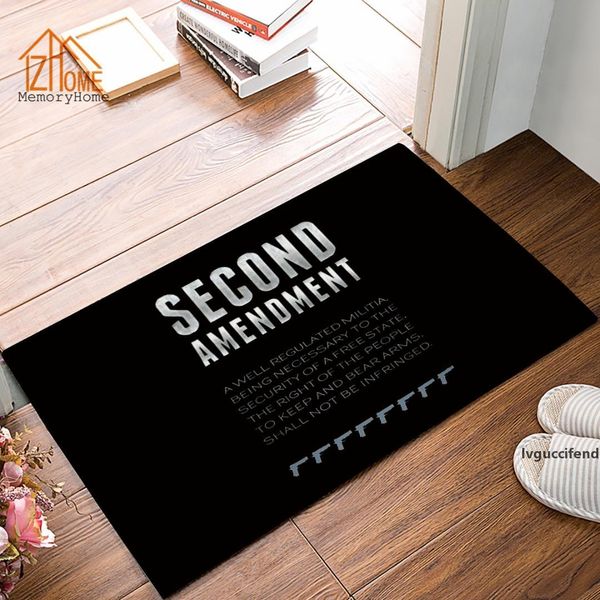 memory home 2nd amendment novelty sign design non-woven fabric non-slip indoor home bathroom kitchen rug black doormat floor mat
memory home 2nd amendment novelty sign design non-woven fabric non-slip indoor home bathroom kitchen rug black doormat floor mat