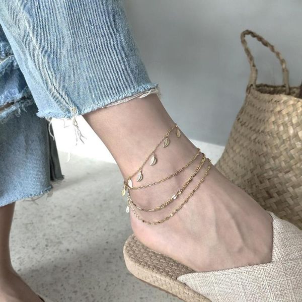 925 sterling silver anklet trend fashion leaves chain anklet star round wafer personality wild pretty female girl feet jewelry, Red;blue
925 sterling silver anklet trend fashion leaves chain anklet star round wafer personality wild pretty female girl feet jewelry, Red;blue