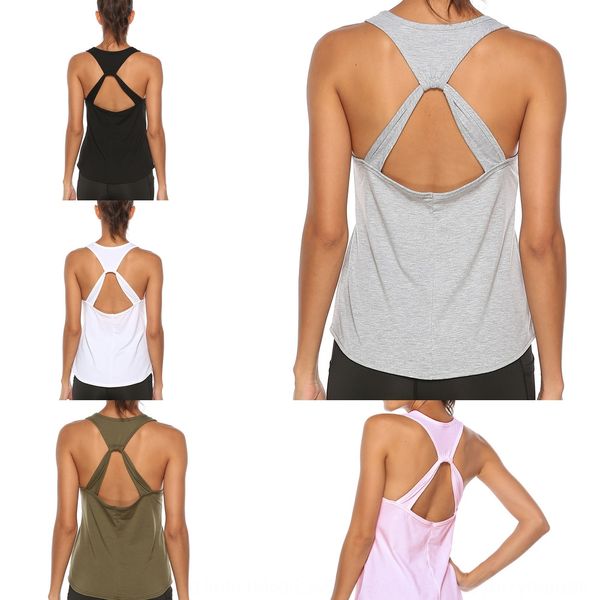 sports yoga suit vest women's fitness yoga clothing loose hollow women's vest base shirt, White
sports yoga suit vest women's fitness yoga clothing loose hollow women's vest base shirt, White