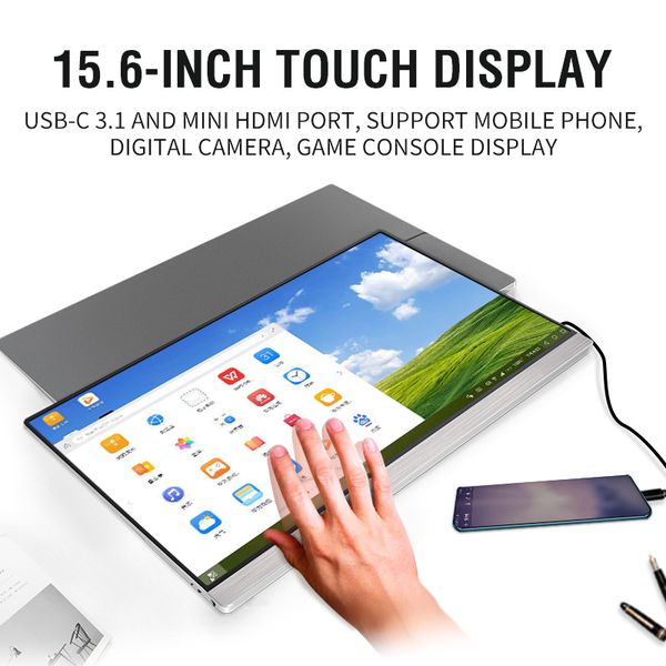 сенсорный экран дисплея портативный монитор 1920x1080 fhd ips 15,6-дюймовый дисплей монитора аккумуляторная батарея с case корабля по dhl
сенсорный экран дисплея портативный монитор 1920x1080 fhd ips 15,6-дюймовый дисплей монитора аккумуляторная батарея с case корабля по dhl