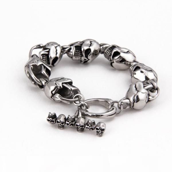 exaggerated men pulseras titanium steel skull cool bracelet wristbands bangle trendy jewelry punk brace lace, Golden;silver
exaggerated men pulseras titanium steel skull cool bracelet wristbands bangle trendy jewelry punk brace lace, Golden;silver