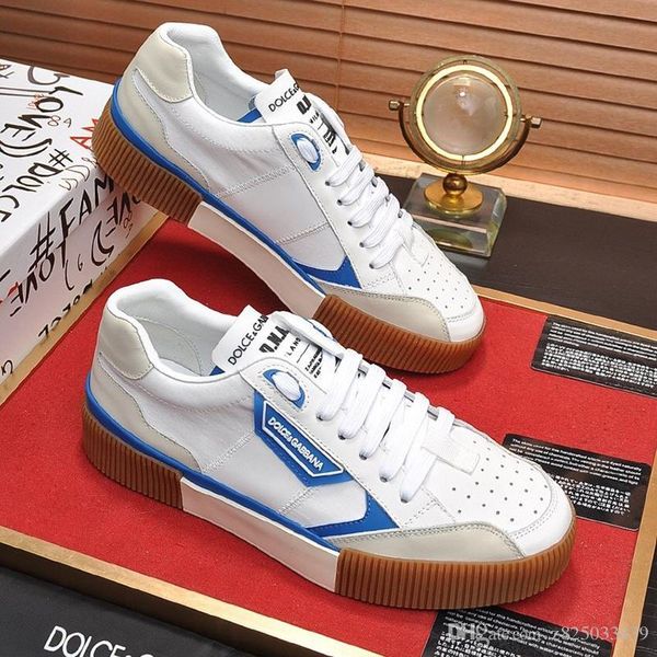 

new 2020 men shoes fashion sneakers miami sneakers in calfskin nappa and split -grain leather scarpe da uomo sports lace -up casual shoes me