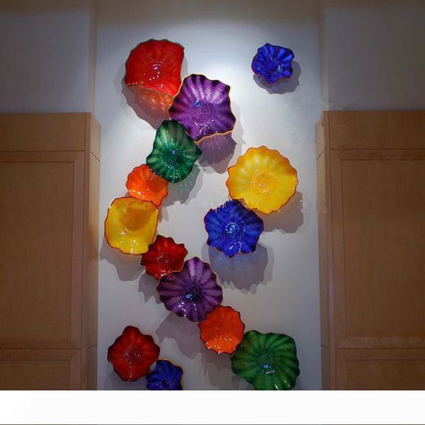 handmade blown glass wall lamps american style customized murano flower wall sconce art design wall decor ing