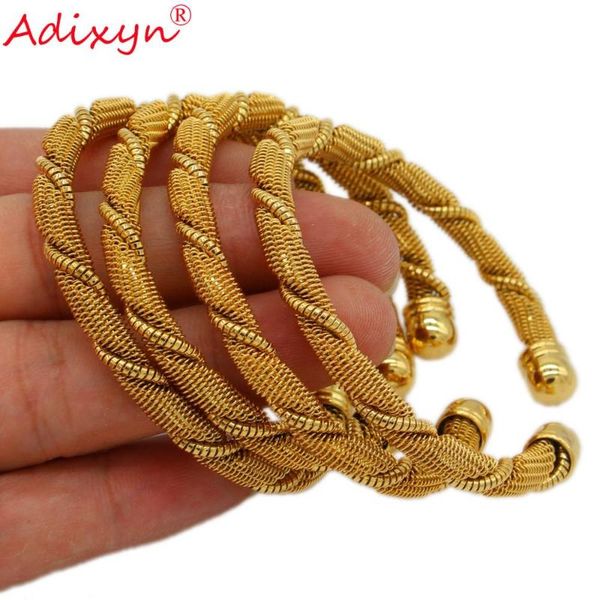 adixyn 4pcs/lot openable dubai gold bangles women men bracelets jewelry african european ethiopian bride bangles gifts n071036, Black
adixyn 4pcs/lot openable dubai gold bangles women men bracelets jewelry african european ethiopian bride bangles gifts n071036, Black