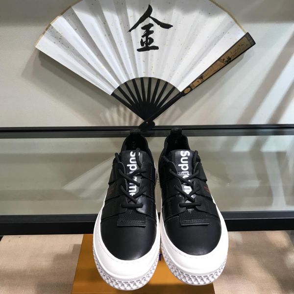 2019e spring new men's lace-up sneakers, comfortable fashion shoes, wild small white shoes original box delivery 38-4411, Black
2019e spring new men's lace-up sneakers, comfortable fashion shoes, wild small white shoes original box delivery 38-4411, Black