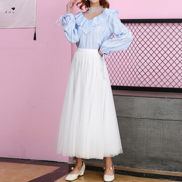 2020 spring summer vintage skirt women elastic high waist tulle skirts long pleated mesh tutu skirt female jupe longue fashion, Black
2020 spring summer vintage skirt women elastic high waist tulle skirts long pleated mesh tutu skirt female jupe longue fashion, Black