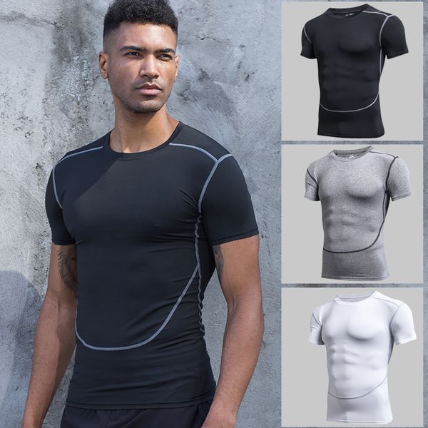 gym clothing men workout fitness short-sleeved men's quick-drying sports running t-shirt tight basketball training clothes, Black;blue
gym clothing men workout fitness short-sleeved men's quick-drying sports running t-shirt tight basketball training clothes, Black;blue