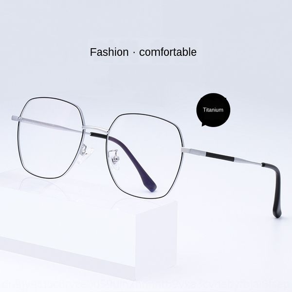 fashion men's and women's polygon titanium frame irregular vacuum ip electroplated myopia glasses optical frame myopia glasses, Silver
fashion men's and women's polygon titanium frame irregular vacuum ip electroplated myopia glasses optical frame myopia glasses, Silver