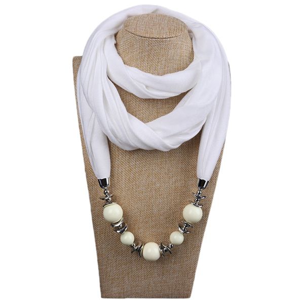 womens fashion neckerchief ring scarf necklaces beads solid color jewelry shawl, Blue;gray
womens fashion neckerchief ring scarf necklaces beads solid color jewelry shawl, Blue;gray