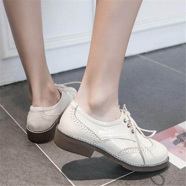 large size 43 brogue shoes for women autumn lace up leather shoes women flat comfortable casual woman, Black
large size 43 brogue shoes for women autumn lace up leather shoes women flat comfortable casual woman, Black