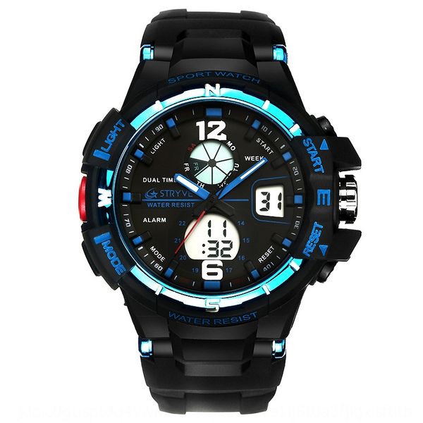 stryve multifunctional sports electronic dual-movement electronic waterproof watch young male and female students watch s8012, Blue
stryve multifunctional sports electronic dual-movement electronic waterproof watch young male and female students watch s8012, Blue