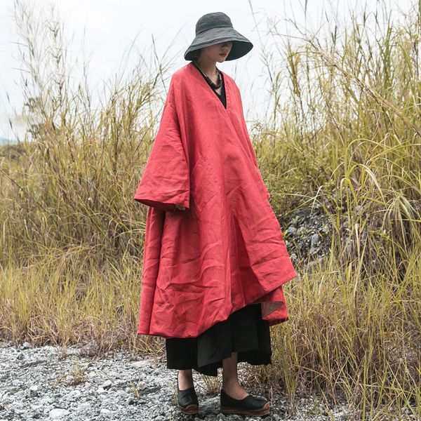 johnature women red cloak parkas coats 2020 autumn winter new ramie warm plus size women cloths vintage loose quality parkas, Black
johnature women red cloak parkas coats 2020 autumn winter new ramie warm plus size women cloths vintage loose quality parkas, Black