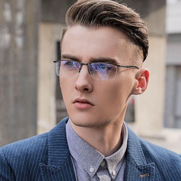 new blue-proof 5910 men's fashion half-frame business computer glasses computer goggles with myopia plain glasses, Silver
new blue-proof 5910 men's fashion half-frame business computer glasses computer goggles with myopia plain glasses, Silver