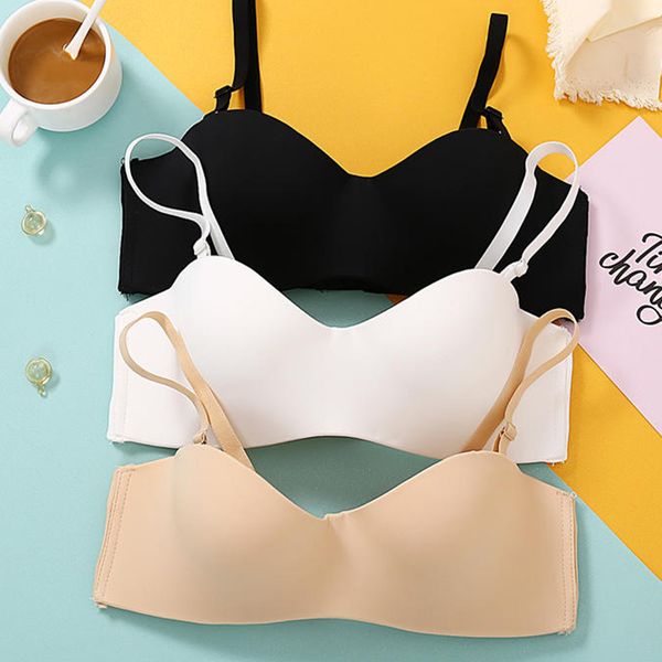 half cup demi bra women's bralette underwear strap removable brassiere lingerie solid color invisible bras for female a/b, Red;black
half cup demi bra women's bralette underwear strap removable brassiere lingerie solid color invisible bras for female a/b, Red;black