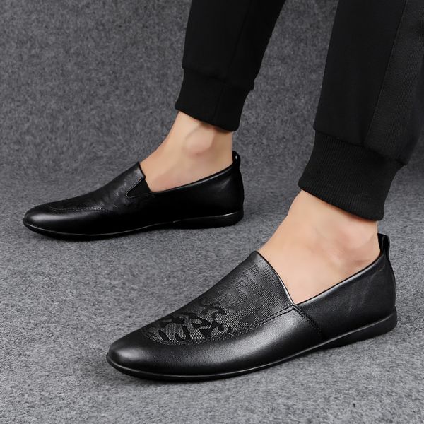 spring men's shoes 2020 new men's casual leather shoes genuine leather british soft one-legged lazy beanie, Black
spring men's shoes 2020 new men's casual leather shoes genuine leather british soft one-legged lazy beanie, Black