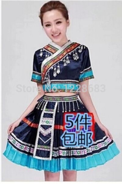 new women miao hmong clothes ancient traditional dance chinese dress plus size hmong miao clothing, Black;red
new women miao hmong clothes ancient traditional dance chinese dress plus size hmong miao clothing, Black;red