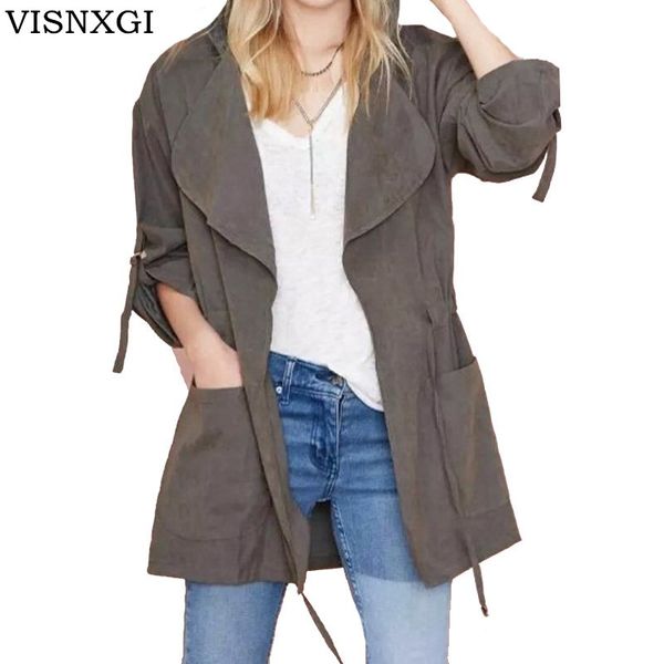 visnxgi women jack coat autumn long sleeve hooded coat jacket casual elastic waist pocket kimono female loose outwear jackets, Black;brown
visnxgi women jack coat autumn long sleeve hooded coat jacket casual elastic waist pocket kimono female loose outwear jackets, Black;brown