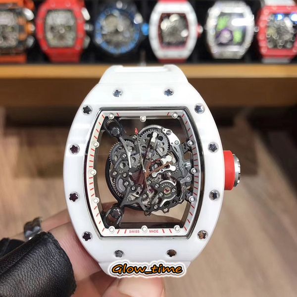 edition rm rm 055 white nano ceramic case japan miyota automatic mechanical skeleton dial rm055 mens watch rubber strap sport watches, Slivery;brown
edition rm rm 055 white nano ceramic case japan miyota automatic mechanical skeleton dial rm055 mens watch rubber strap sport watches, Slivery;brown