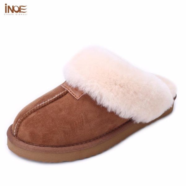 inoe sheepskin leather fur lined women home shoes winter suede slippers for men indoor shoes half slippers 34-46 ing, Black
inoe sheepskin leather fur lined women home shoes winter suede slippers for men indoor shoes half slippers 34-46 ing, Black
