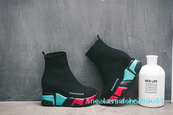 sock boots woman hided wedge platform female casual shoes 2019 autumn new wedge lady knitting short ankle boots platform c14, Black
sock boots woman hided wedge platform female casual shoes 2019 autumn new wedge lady knitting short ankle boots platform c14, Black