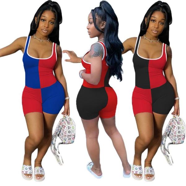 2020 women patchwork sleeveless o-neck tank bodysuit fashion streetwear bodycon playsuit one piece overall romper, Black;white
2020 women patchwork sleeveless o-neck tank bodysuit fashion streetwear bodycon playsuit one piece overall romper, Black;white