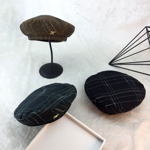 female 2020 new beret korean beret octagonal british little bee octagonal hat socialite fashion plaid hat, Blue;gray
female 2020 new beret korean beret octagonal british little bee octagonal hat socialite fashion plaid hat, Blue;gray