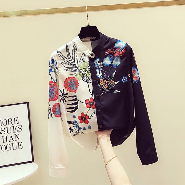 europe style autumn 2020 fashion women's long sleeves patchwork floral shirts female shirt blouse a3530, White
europe style autumn 2020 fashion women's long sleeves patchwork floral shirts female shirt blouse a3530, White