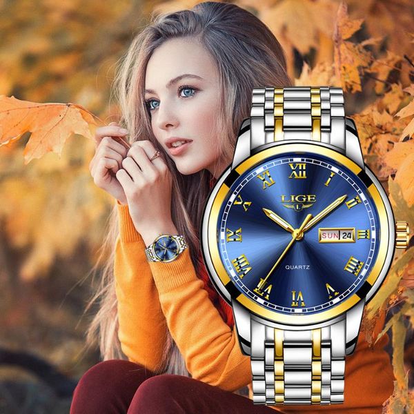 lige couple watch gold blue watch women quartz watches ladies female wristwatch girl clock relogio feminino+box, Slivery;brown
lige couple watch gold blue watch women quartz watches ladies female wristwatch girl clock relogio feminino+box, Slivery;brown