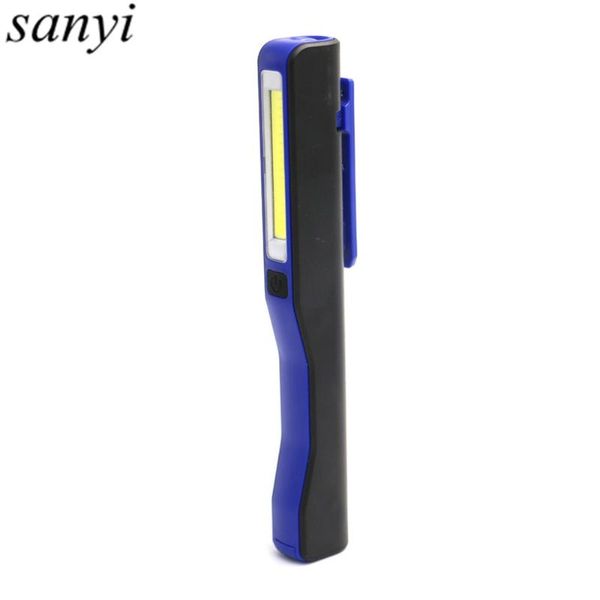 1*cob Led+1*led Penlight Multifunction Led Torch Lamp Handle Linternas Buil In Magnet Work Hand Use 3*
