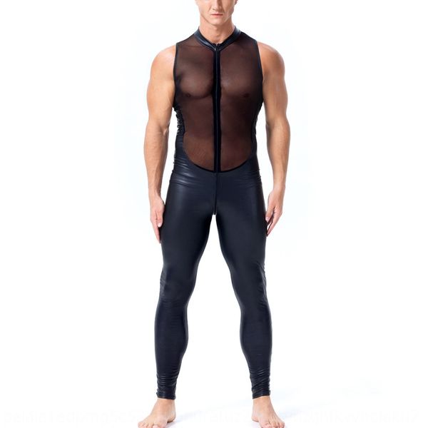 jwp5q xiao xi men's jumpsuit wild patent leather mesh stitching nightclub xiaoxi men's jumpsuit wild pat performance 6035 performa, Black;white
jwp5q xiao xi men's jumpsuit wild patent leather mesh stitching nightclub xiaoxi men's jumpsuit wild pat performance 6035 performa, Black;white