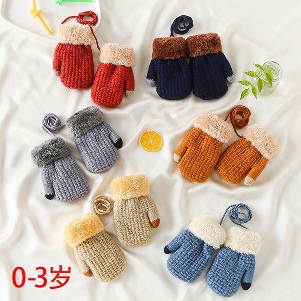 winter children's cashmere knitted warm warm and gloves solid color double layer velvet thickened baby neck gloves, White
winter children's cashmere knitted warm warm and gloves solid color double layer velvet thickened baby neck gloves, White