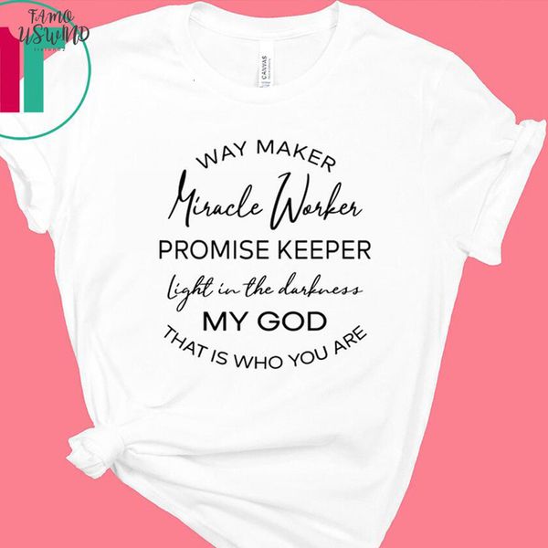 way maker miracle worker christian t shirt plus size women jesus cotton o neck god summer woman clothes dropshipping, White
way maker miracle worker christian t shirt plus size women jesus cotton o neck god summer woman clothes dropshipping, White