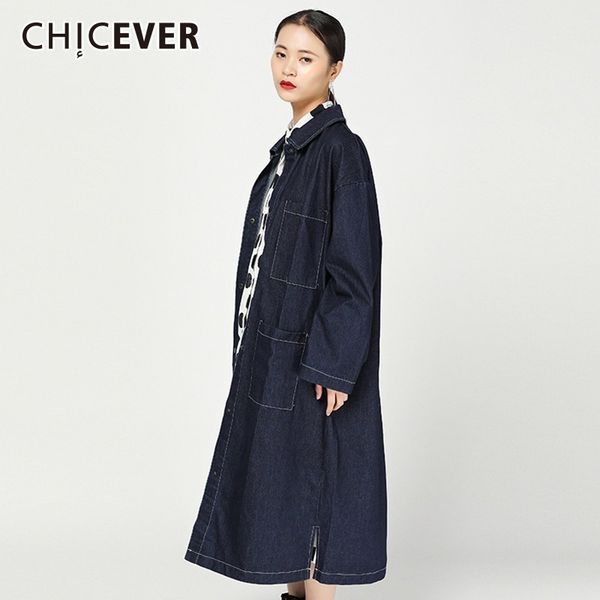 chicever осень denim пальто для женских ветровок нагрудные с длинным рукавом однобортный trench женский мода streetwear tide 2020, Tan;black
chicever осень denim пальто для женских ветровок нагрудные с длинным рукавом однобортный trench женский мода streetwear tide 2020, Tan;black