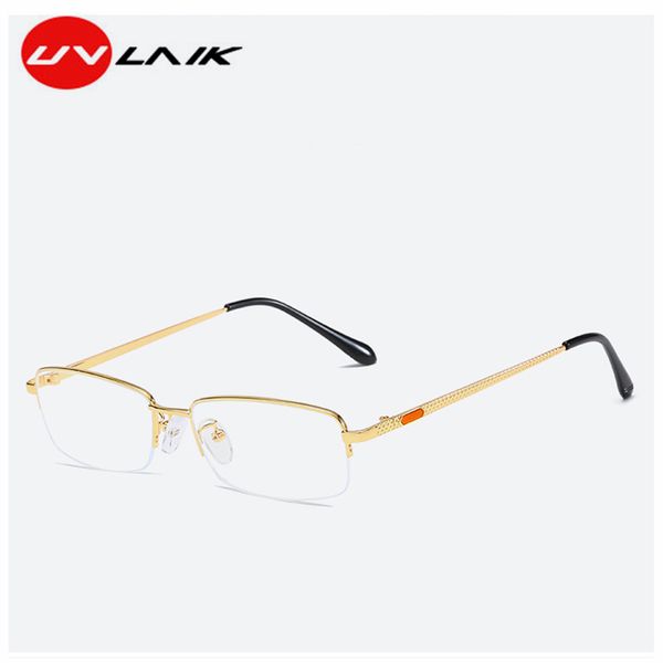 uvlaik anti-blue light semi-rimless business glasses frame for men women design ultra alloy frame uv400, Black
uvlaik anti-blue light semi-rimless business glasses frame for men women design ultra alloy frame uv400, Black