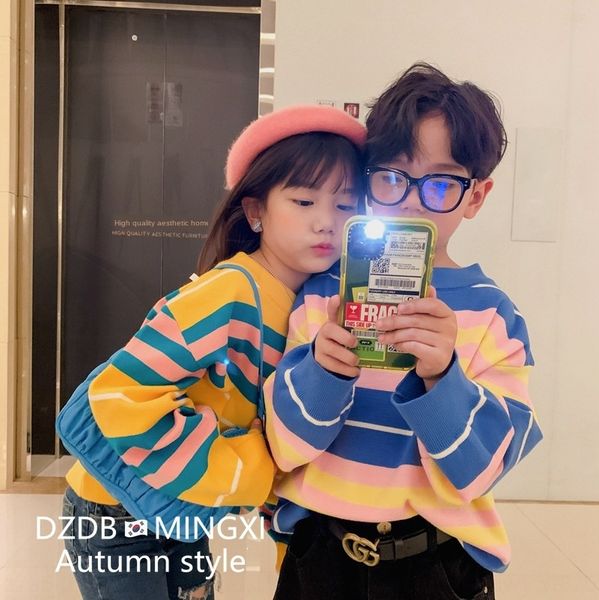 mingxi clothing 2020 autumn new boys' and children's clothing sweater children's striped sweater autumn neutral, Blue
mingxi clothing 2020 autumn new boys' and children's clothing sweater children's striped sweater autumn neutral, Blue
