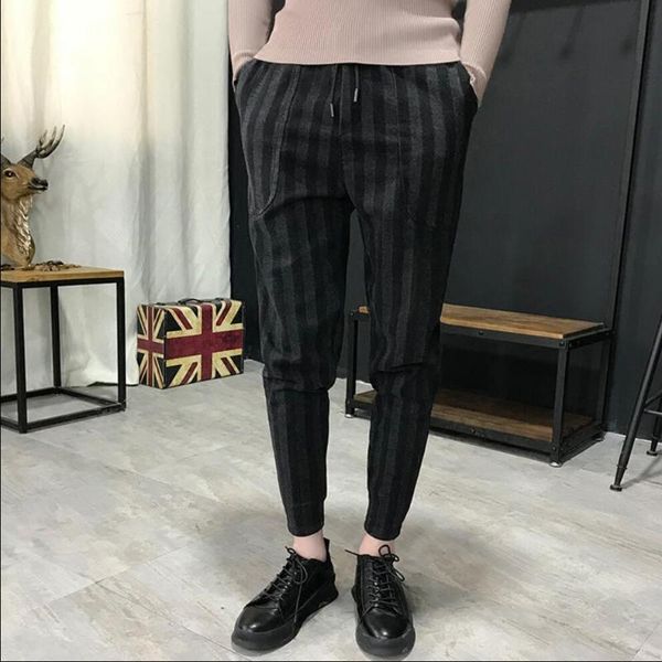 m-5xl autumn and winter thick pants men vertical stripes hit color harem pants young feet pant hairstylist tide casual trousers, Black
m-5xl autumn and winter thick pants men vertical stripes hit color harem pants young feet pant hairstylist tide casual trousers, Black
