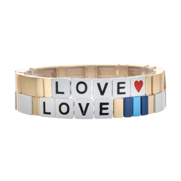zmzy gold color diy bracelets for women bohemian handmade elastic stretch stack bracelet cuff enamel tile letter beads bracelet, Golden;silver
zmzy gold color diy bracelets for women bohemian handmade elastic stretch stack bracelet cuff enamel tile letter beads bracelet, Golden;silver